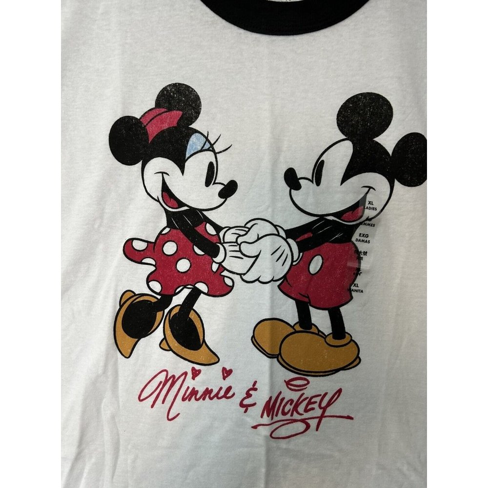 Disney Mickey & Minnie White Short Sleeve T Shirt Size XL - Picture 3 of 8